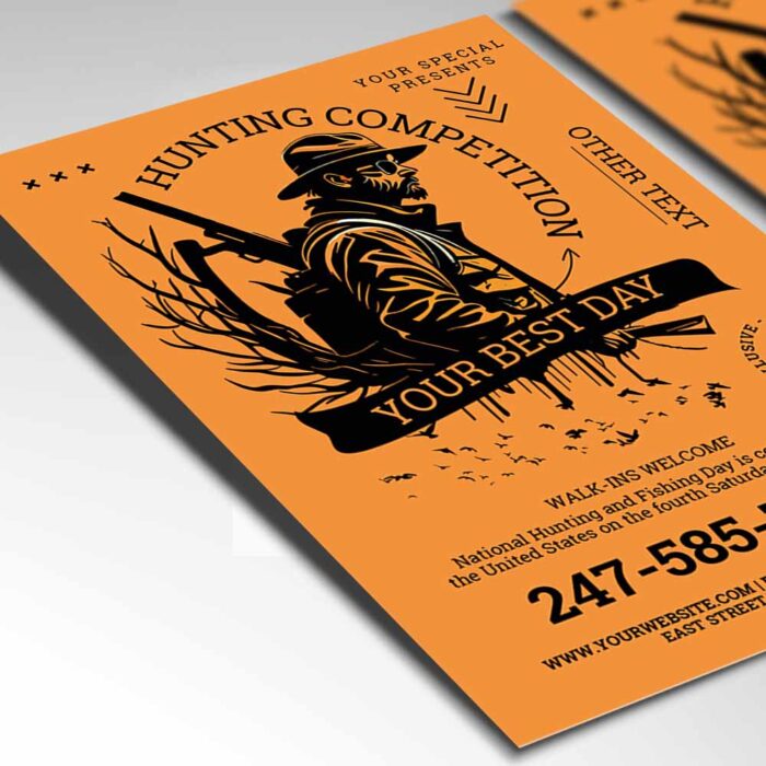 Download Hunting Competition Card Printable PSD Template 2