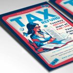 Download Tax Refund Service Card Printable PSD Template 2