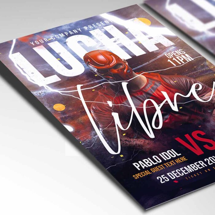 Download Lucha Libre Card Printable PSD Template 2