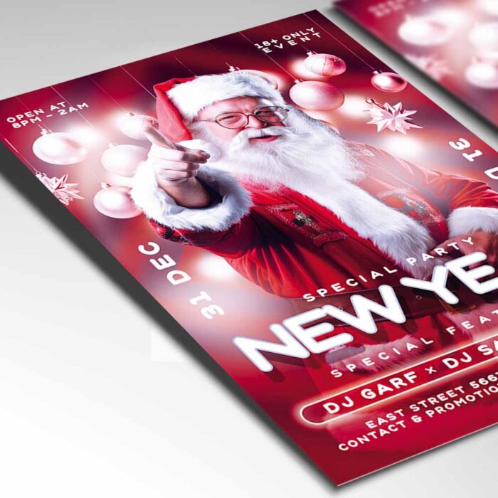 Download New Year Club Day Card Printable PSD Template 2