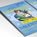 Download Ukrainian Valentines Day Card Printable PSD Template 2