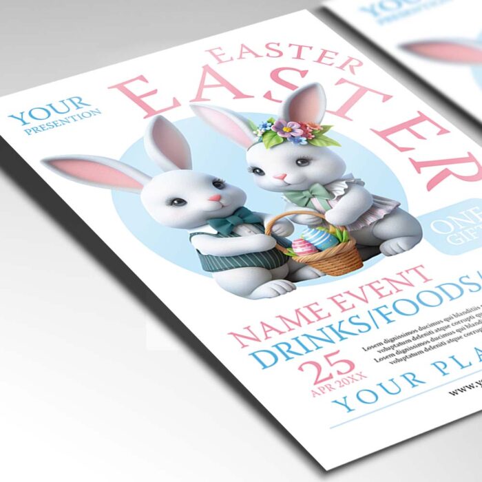 Download Easter Day Card Printable PSD Template 2