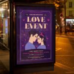 Download Love Event Couple Card Printable PSD Template 3