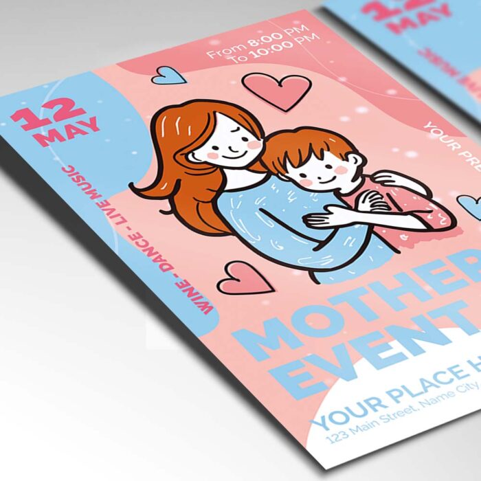 Download Mothers Day Event Card Printable PSD Template 2