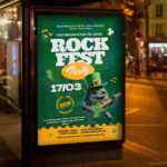 Download Rock Fest Party Card Printable PSD Template 3