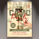 Download Camo Party Card Printable PSD Template 1