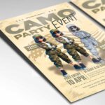Download Camo Party Event Card Printable PSD Template 2