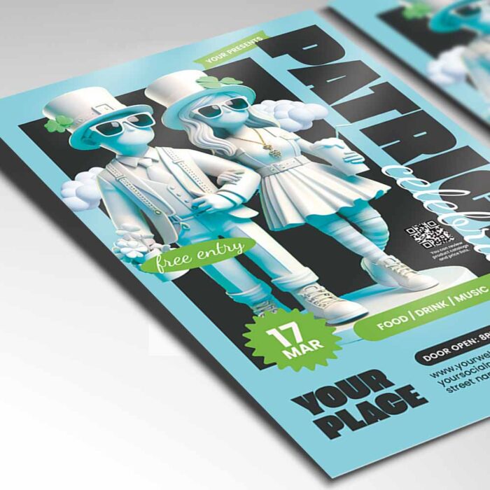 Download Patricks Club 2024 Card Printable PSD Template 2