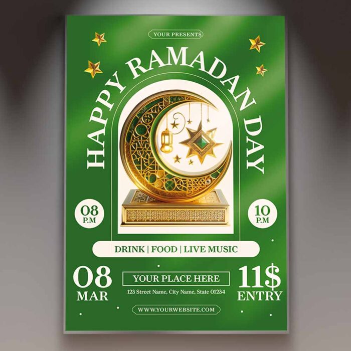 Download Ramadan Day Card Printable PSD Template 1