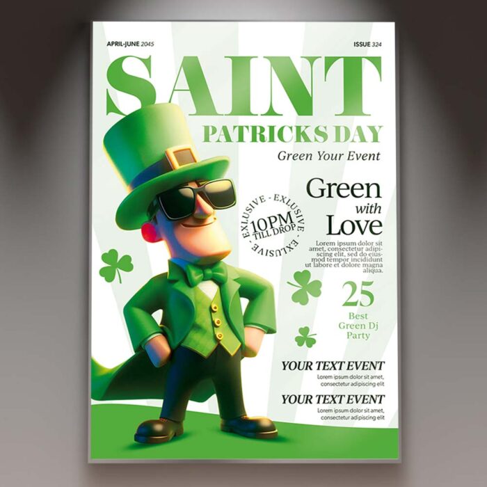 Download Saint Patricks Party Card Printable PSD Template 1