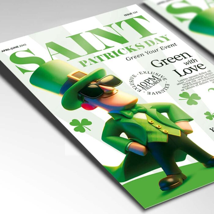 Download Saint Patricks Party Card Printable PSD Template 2