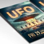 Download UFO Day Event Card Printable PSD Template 2