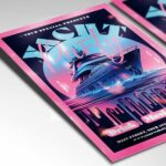 Download Yacht Party Card Printable PSD Template 2