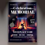 Download Celebration Memorial Day Card Printable PSD Template 1