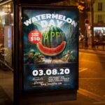 Download Happy Watermelon Day Card Printable PSD Template 3