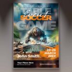 Download Table Soccer Game Card Printable PSD Template 1