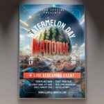 Download Watermelon Day Card Printable PSD Template 1
