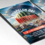 Download Watermelon Day Card Printable PSD Template 2