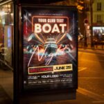 Download Boat Night Party Card Printable PSD Template 3