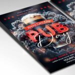 Download Pub Quiz Day Card Printable PSD Template 2