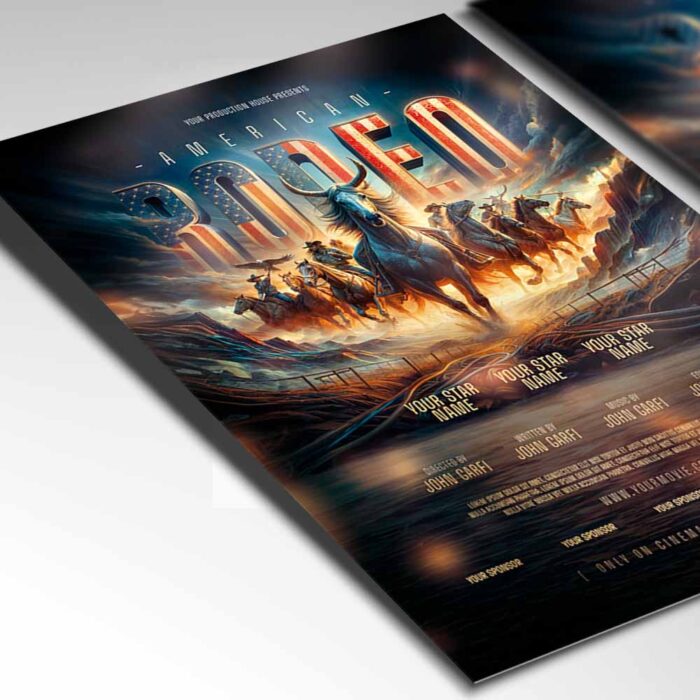 Download American Rodeo Event 2025 Card Printable PSD Template 2