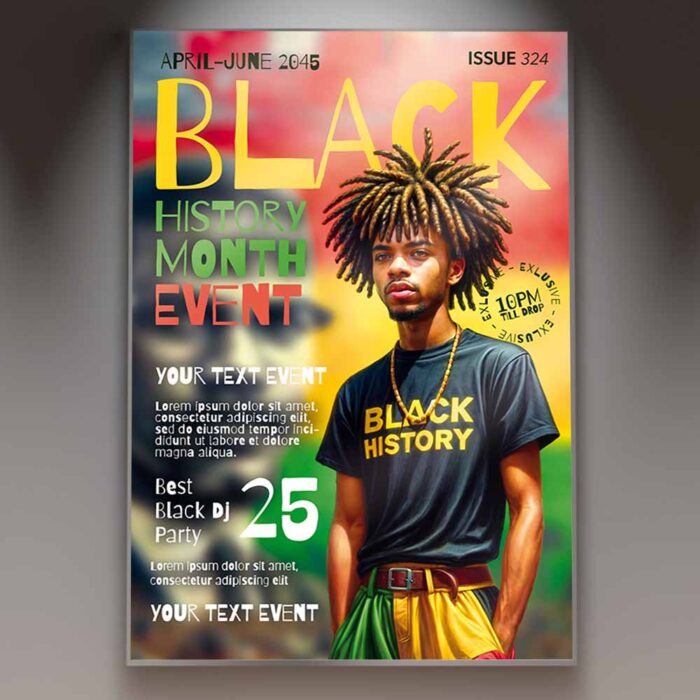 Download Black History Month Elegant Card Printable PSD Template 1