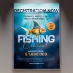 Download Fishing Contest Card Printable PSD Template 1