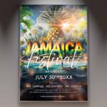 Download Jamaica Festival Card Printable PSD Template 1
