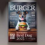 Download Burger Magazine Card Printable PSD Template 1