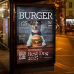 Download Burger Magazine Card Printable PSD Template 3