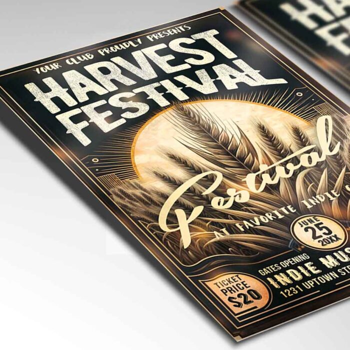 Download Harvest Fest 2025 Card Printable PSD Template 2