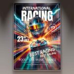 Download International Racing Day Card Printable PSD Template 1