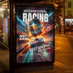 Download International Racing Day Card Printable PSD Template 3