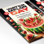 Download Watermelon Day 2025 Card Printable PSD Template 2