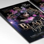 Download Black Night Card Printable PSD Template 2
