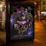Download Black Night Card Printable PSD Template 3