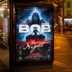 High-resolution DJ Night Halloween Flyer Template suitable for digital and print use.