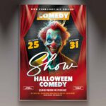 Download Halloween Comedy Night Flyer Template: Stand Out with Spooky Humor 1