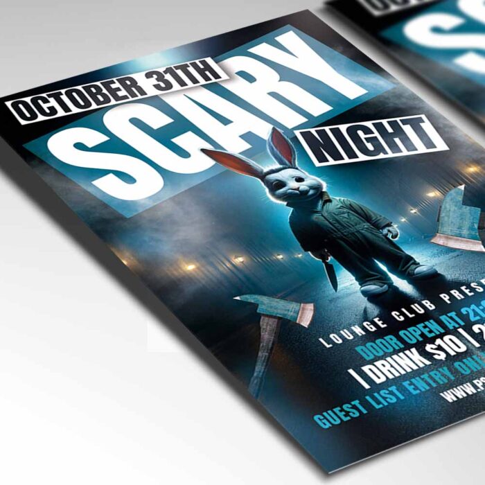 Download Scary Event Card Printable PSD Template 2