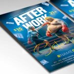 Editable After Work Party Flyer Template for promoting corporate social events