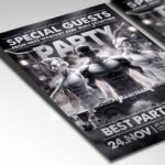 Customizable DJ Party 2025 Flyer Template with bold visuals.