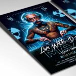 Customizable DJ Party Maxi Flyer Template for events and parties.
