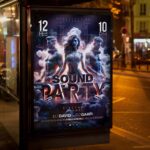 High-resolution Sound Party Flyer Template for both digital and print use.