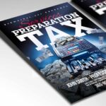 Customizable tax preparation flyer with a clean layout and inviting colors.