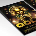 Sophisticated gold-themed flyer featuring a premium design for upscale events.