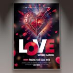Romantic Love Day Night flyer with soft day tones and evening hues.