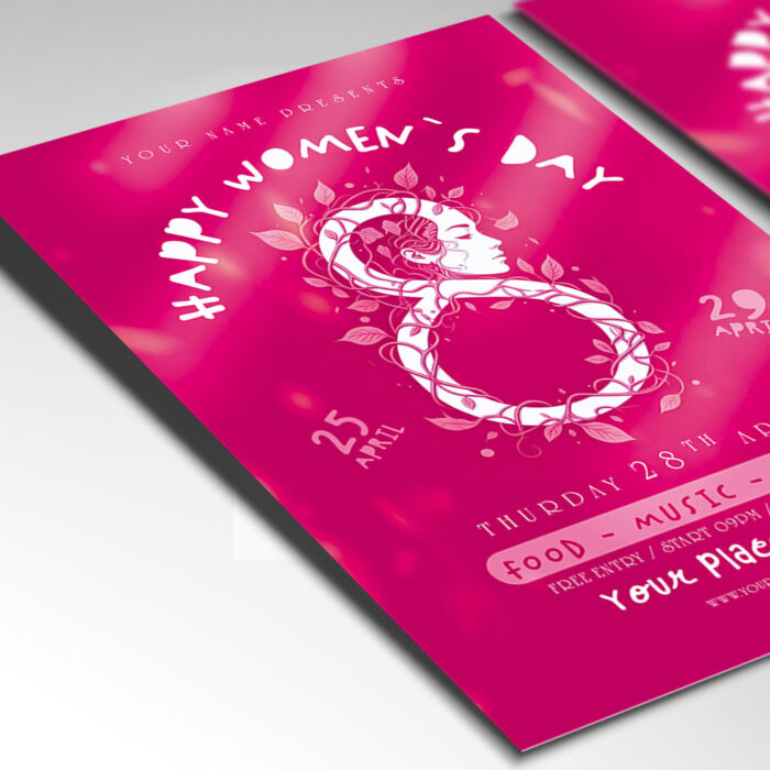Elegant flyer design highlighting women empowerment for events like galas and networking.