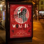 Celebratory flyer for Women's Happy Day featuring an elegant and lively design.