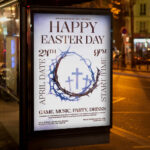 Easter-themed flyer showcasing a fun and festive layout perfect for digital and print promotions.
