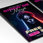 A fun and colorful Cinco de Mayo party flyer designed to attract a lively audience.